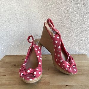American Eagle by Payless Polkadot Wedges, 9